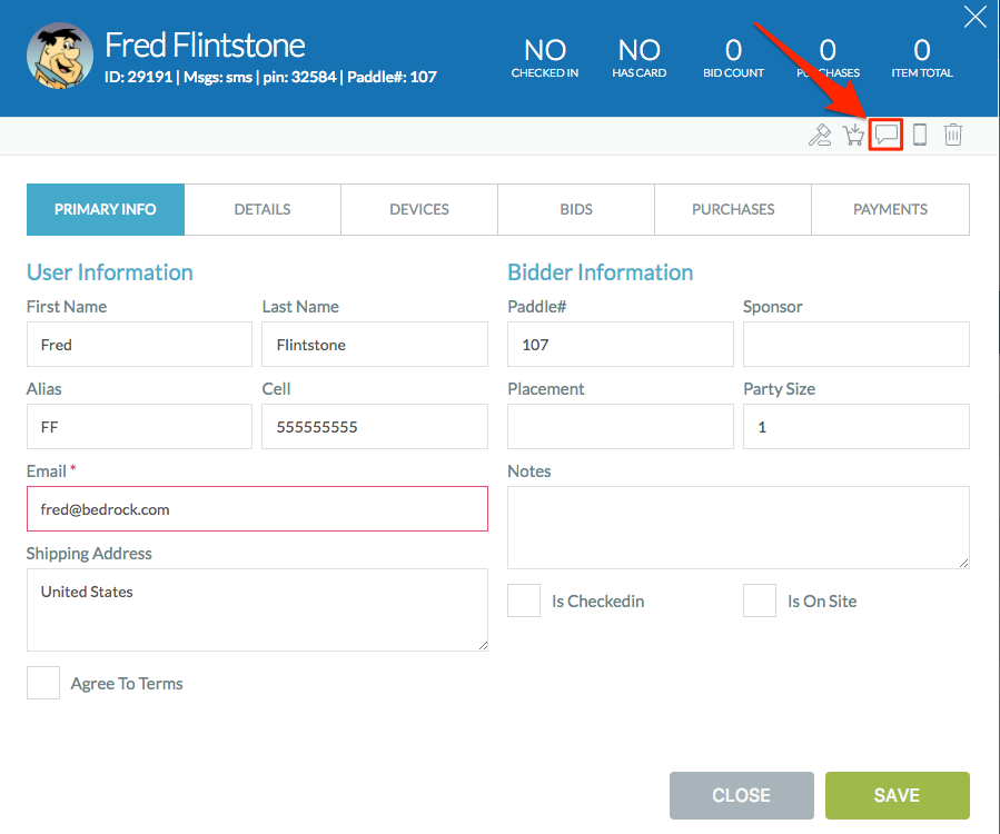 How to Send a Message to an Individual Bidder